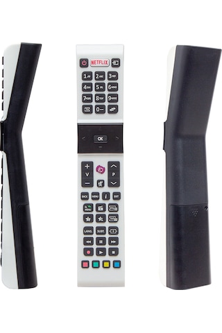 Profilo Rca49130 - Vestel Uyumlu Smart Sanyo - Jvc Netflix Tuşlu Beyaz Yazısız Lcd Led Tv Kumanda