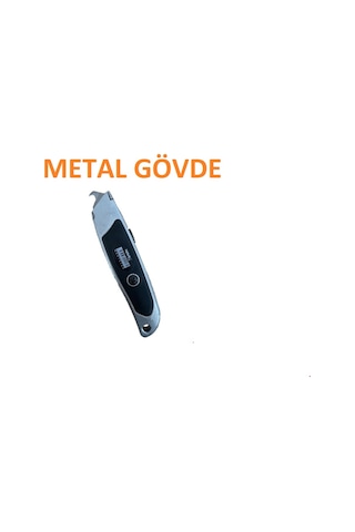 Halıcı Tip Maket Bıçağı Metal Gövde Otomatik Kilit Sağlam Yerli Markamız 1 Adet Yedeksizdir
