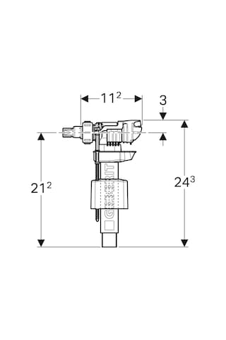 Geberıt Gömme Rezervuar Doldurma Grubu şamandıra 240.705.00.1 Beyaz