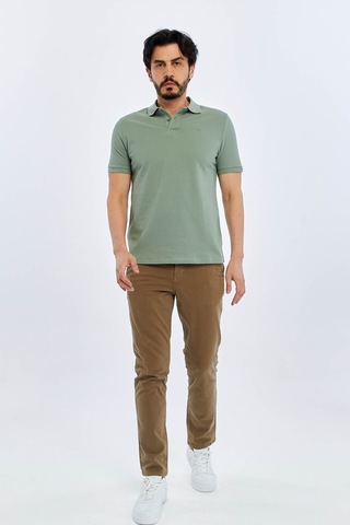 Süvari Slim Yeşil Erkek Polo Yaka T-shirt Ts1014000474