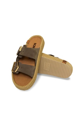 Bohonomad Sydney Kadın Terlik - Koyu Taupe Koyu Kahverengi