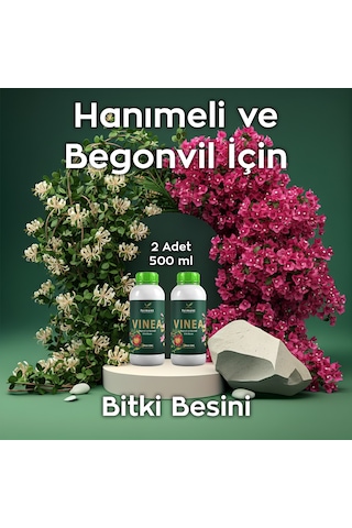 Vinea İkili 500 Ml 2 Adet Dış Mekan Süs Bitkisi Besini - Begonvil Ve Hanımeli İçin Hızlı Büyüme 500 ML