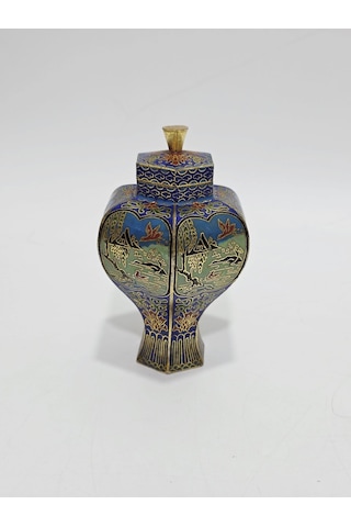 Antika Cloisonne Minyatür Kutu 13cm 173