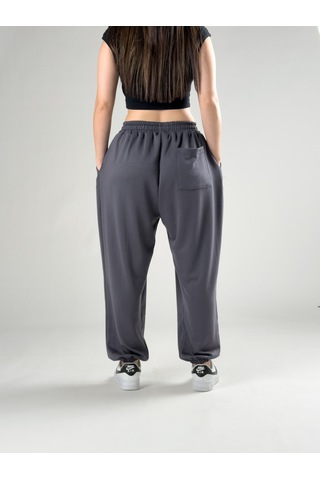 Cocopelli Pileli Füme Kadın Jogger Pantolon Coc2844 Füme