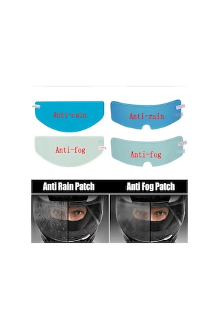 Chuangyinshop Mix 4pcs Motorcycle Kask İçin Anti Fog Ve Yağmurluk Film Net Nano Kaplama Görüş Koruma Dayanıklı