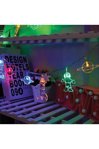 Petrix Astronot 10 Led String Light Renkli Çok Renkli