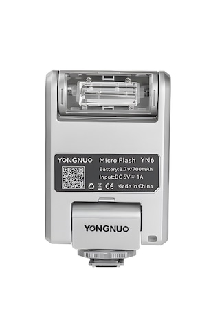 Yongnuo Yn6 Micro Bataryalı Universal Tepe Flaşı Gümüş