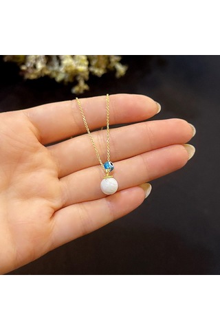 Stela Ay Taşı Gümüş Kol Sarı