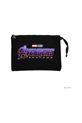 Avengers Endgame Siyah Clutch Astarlı Cüzdan / El Çantası