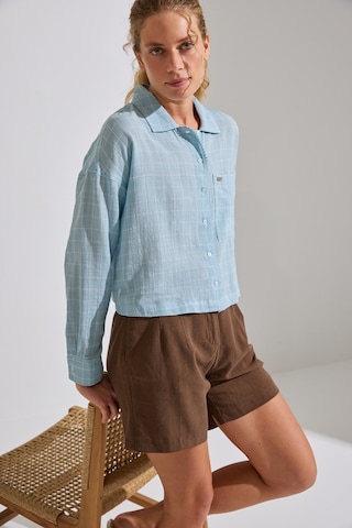U.S. Polo Assn. U.s. Polo Assn. Kadın Mavi Gömlek Desenli 50324650-vr036