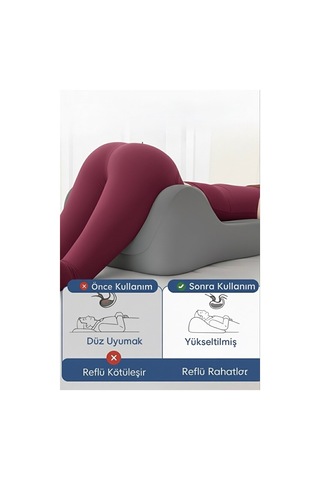 Vıscora Çiftler İçin Yakınlık Yastığı 3d Ergonomik Kama Tasarım Kalça, Bel, Boyun Ve Bacak Destekli Gri