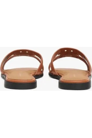 Tommy Hilfiger Th Logo Strap Mule Kahverengi
