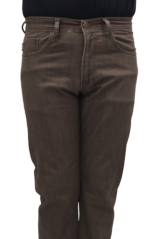 Dmctekstil Erkek Hacker Denim Kahverengi Normal Bel Normal Kesim Boru Paça Büyük Beden Jean Pantolon