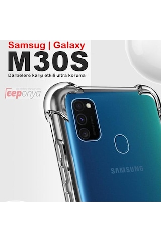 Galaxy M30S Köseleri Airbagli Anti Sok Seffaf Zirh Kilif 399034734