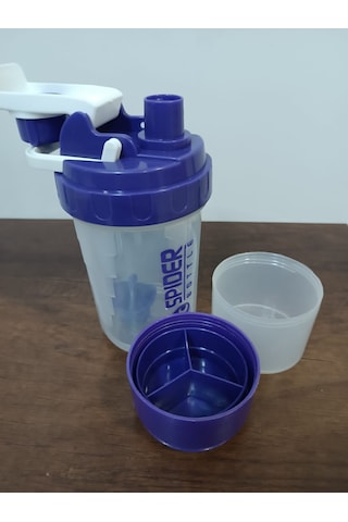 Sızdırmaz Ve Ve Vidalı Kapaklı Plastik Shaker Sefaf Mor