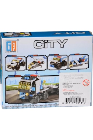Kzl-123-86 Kızılkaya. City Polis Blok Seti 54 Parça.