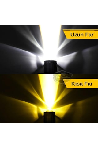 Renault 9-11 Broadway Fairway Spring Flash Tüm Kasalar İçin Uyumlu Mercekli Far Ampulü Led X Çift Renk Sarı-beyaz LED Far 56079647