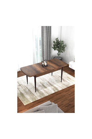Canisa Concept Canisa Kor Serisi 70x114 Açılabilir Barok Mutfak Masası Masa Barok Ayakları Kahverengi