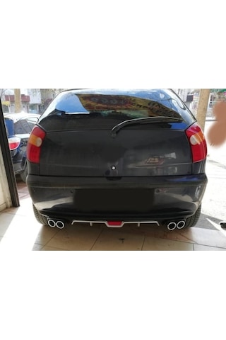 Oto H.i.t. Fiat Palio İlk Kasa Uyumlu Body Kit Difüzör 4 Çıkış Gri Yuvarlak Uyumlu