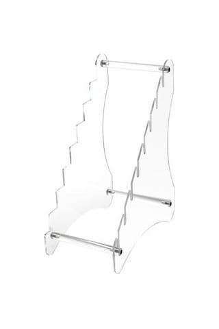 Şeffaf Kesici Teşhir Standı Şeffaf Akrilik Çatal Bıçak Takımı Blok Tutucu Tezgah Organize Ekran Kolay Kurulum Çok Amaçlı Meyve Kesici Raf Standı L