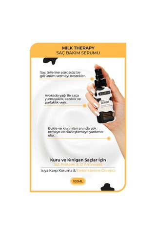 Morfose Milk Therapy Keratin Saç Serumu 100 Ml-yıpranmış Saçları Onarıcı, Yumuşak Ve Canlı Saçlar