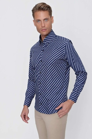 Efor G 1517 Slim Fit Lacivert Spor Gömlek Lacivert