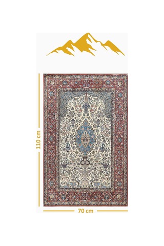 Dijital Baskı Kaymaz Tabanlı Yıkanabilir Püsküllü Seccade Scd0013 Renkli