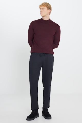 AC&Co / Altınyıldız Classics Erkek Sıyah Pamuklu Standart Fit Normal Kesim Beli Lastikli Diagonal Desenli Örme Pantolon Siyah