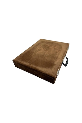 Richbox Bond 30'lu Saat Çantası Alcantara Kahve Camsız