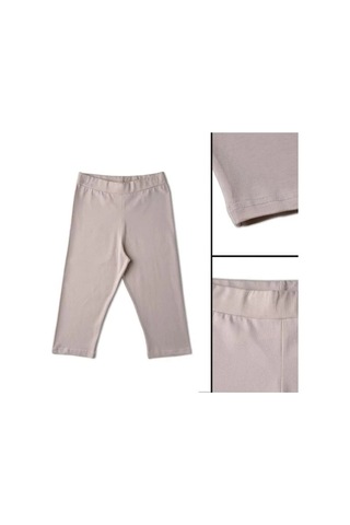 Kız Çocuk Diz Altı Mevsimlik Tayt-12615 Bej
