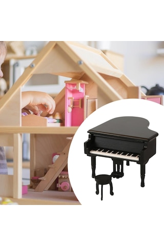 Suntek Minyatür Dollhouse Aksesuarları Sevgililer Günü Siyah