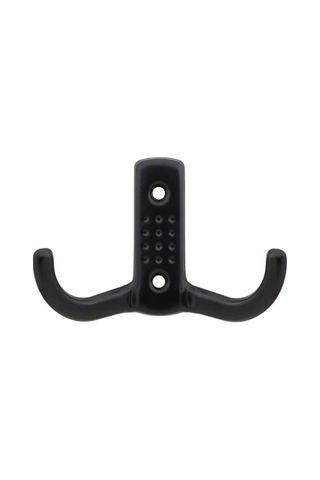 10 Adet Mat Siyah Metal Duvar Elbise Askısı 50cm