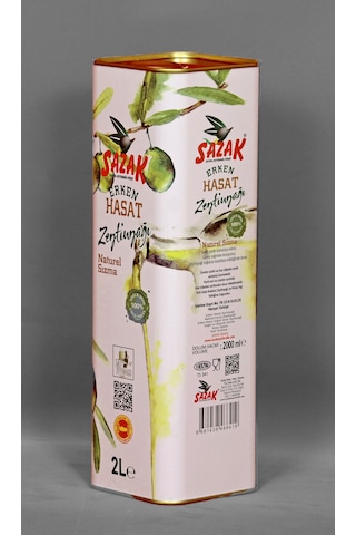 Sazak Erken Hasat Soğuk Sıkım Sızma Zeytinyağı 2 L