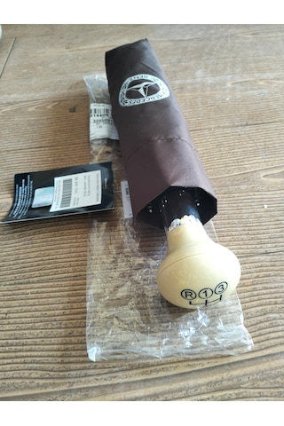 Mercedes Benz Kemik Vites Topuzlu Şemsiye Kahverengi