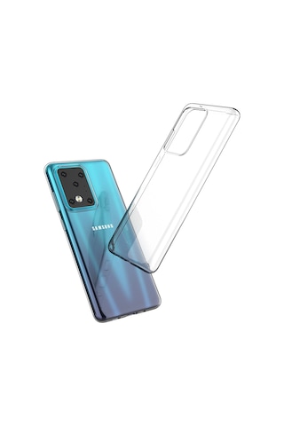 Cosmotex Newface Samsung Galaxy Uyumlu S20 Ultra Kılıf Lüx Şeffaf Silikon