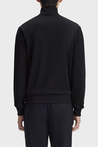Fred Perry J2303 Knitted Front Track Erkek Ceket Siyah
