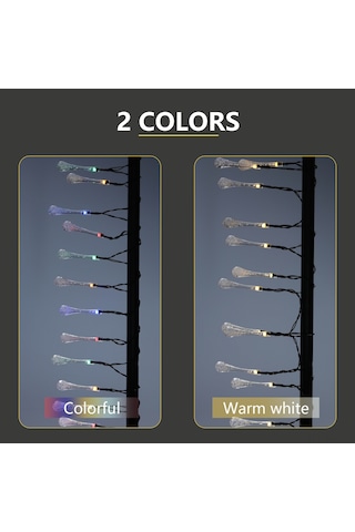 Kosona Güneş Enerjili 30 Led Su Damlalı Balon Işık Zinciri - Dış Mekan Sıcak Renkli Işıklı Dekorasyon Ip44 Su Geçirmez