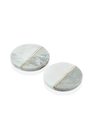 The Mia Nature Bardak Altlığı 2li Set Brk0120 Beyaz