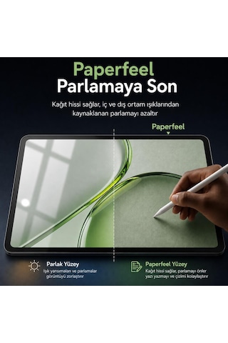 Honor Pad X9b Max İle Uyumlu Paperfeel Ekran Koruyucu 13 İnç, Kağıt Hissi Veren Mat Dokulu Yüzey, Kalem Uyumlu, Not Alma Ve Çizim İçin
