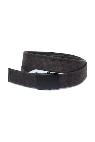 Livize Unisex Siyah Tokalı Kolon Kemeri 4Cm Kahverengi Kahverengi