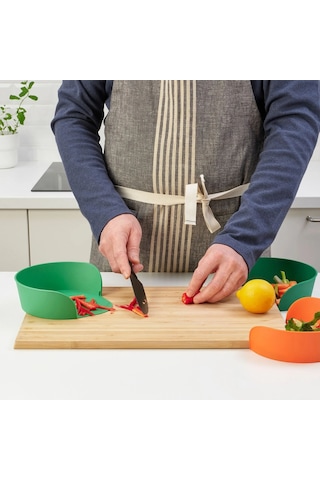 Ikea Uppfylld 3'lü Hazırlık Kasesi Seti 5 X 18 Cm Yeşil Turuncu Diğer