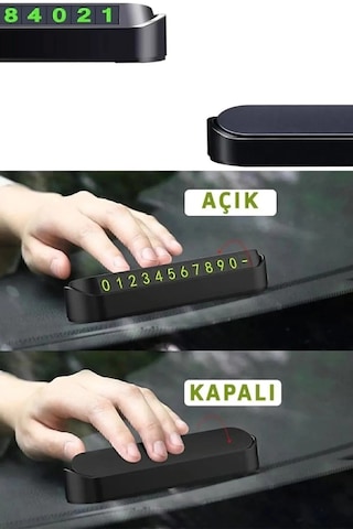 Vipstreet Tüm Araçlara Uyumlu Araç Numaratör Araba Telefon Numara