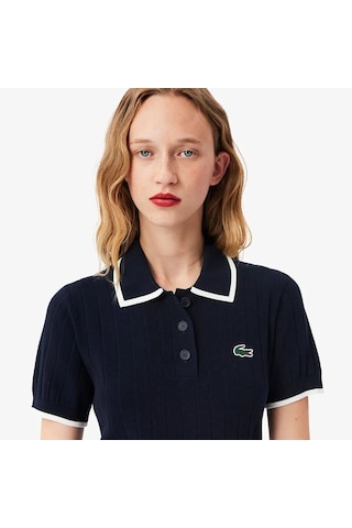 Lacoste Kadın Regular Fit Kısa Kollu Polo Yaka Trikot-shirt Siyah