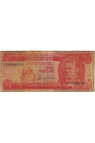 Barbados 1 Dolar 1973 Temiz.