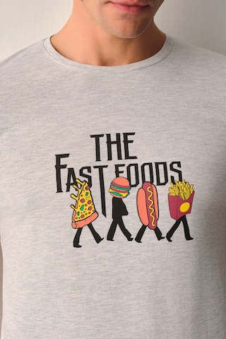 Suwen Fastfood Erkek Şort Pijama Takımı Sh26706663012 Siyah