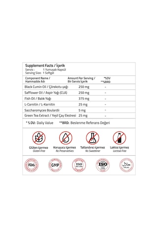 Cla Omega-3 Nigella Sativa Green Tea Probiotic 30 Softgel