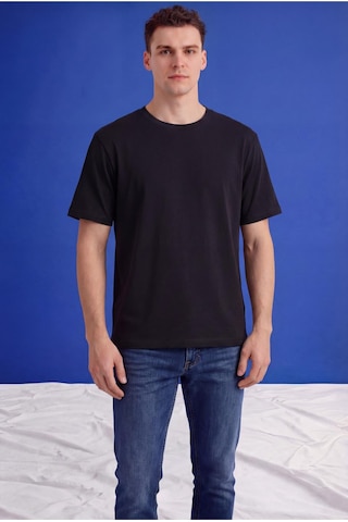 Freemen Erkek Oversize Tişört Nefes Alan Yumuşak Dokulu Terletmeyen Rahat Kalıp Basic-399 Siyah