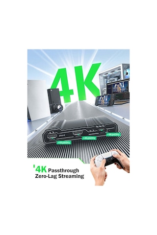Lemorele Ac09 4k 60hz Hdmı Video Capture Card - Obs Twitch Yayıncı Ses/görüntü Yakalama Kartı Gecikme Ps5 / Xbox / Pc / Mac / Kamera Uyumlu