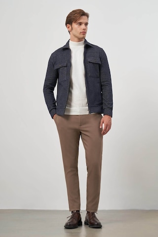 İmza Örme Bebe Yaka Kendinden Desenli Astarsız Lacivert Erkek Mont 1007245158 Lacivert