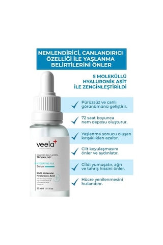 Veela Hyaluronic Asit İle Zenginleştirilmiş Nemlendirici Serum